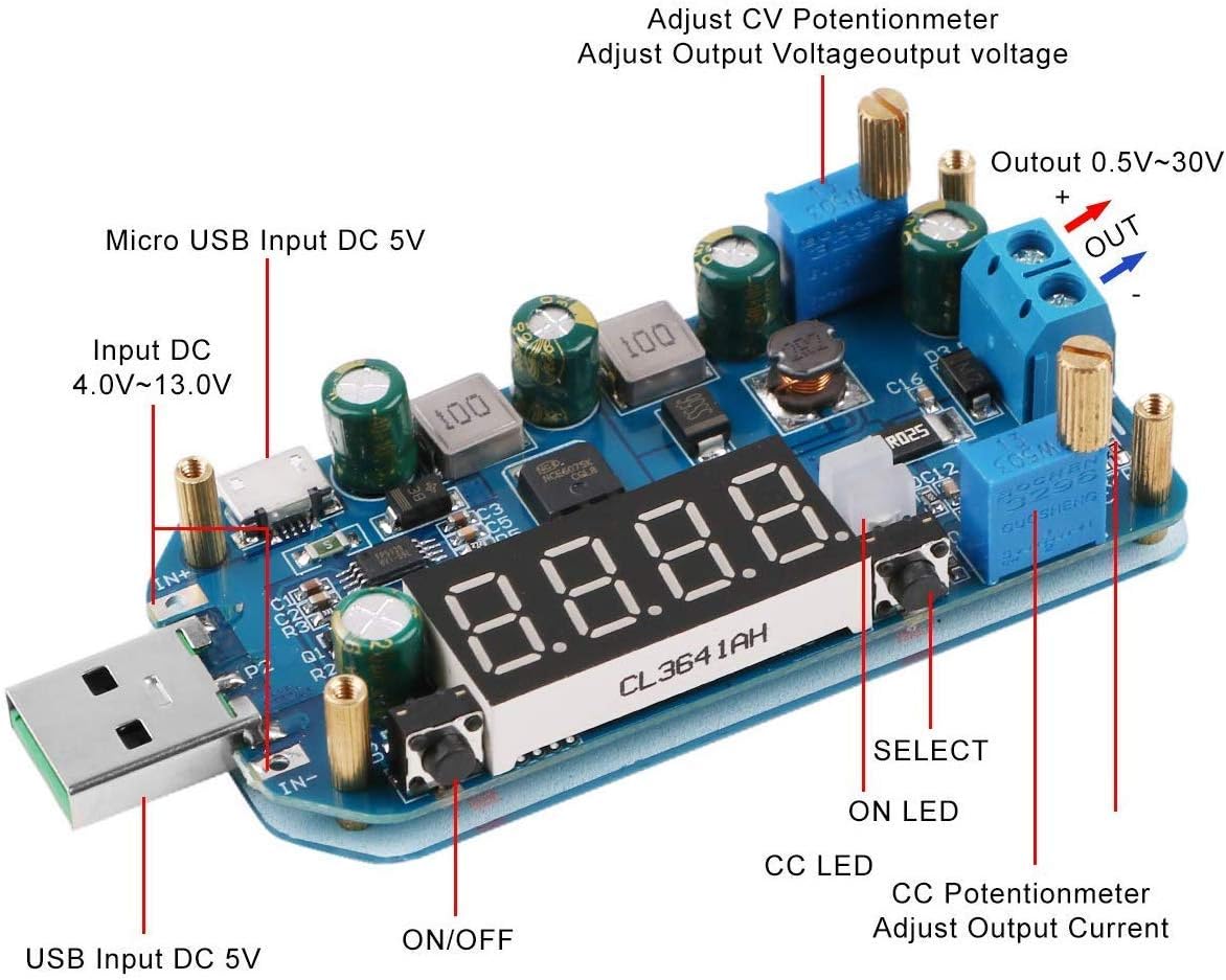 DollaTek ZK-DP2 Power Module with labeled components