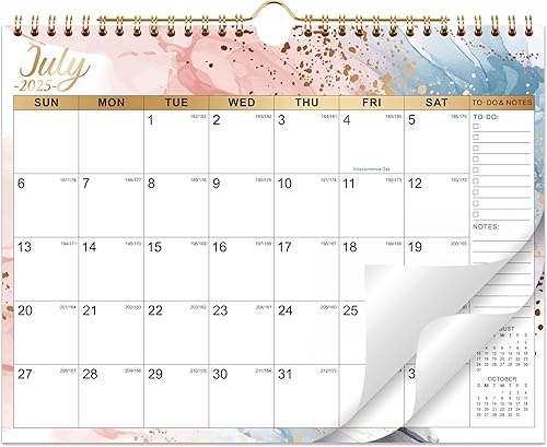 Calendario de pared 2025-2026 - Calendario de pared 2025-2026, de julio de 2025 a diciembre de 2026, 11 x 8.5 pulgadas, calendario 2025-2026 de 18