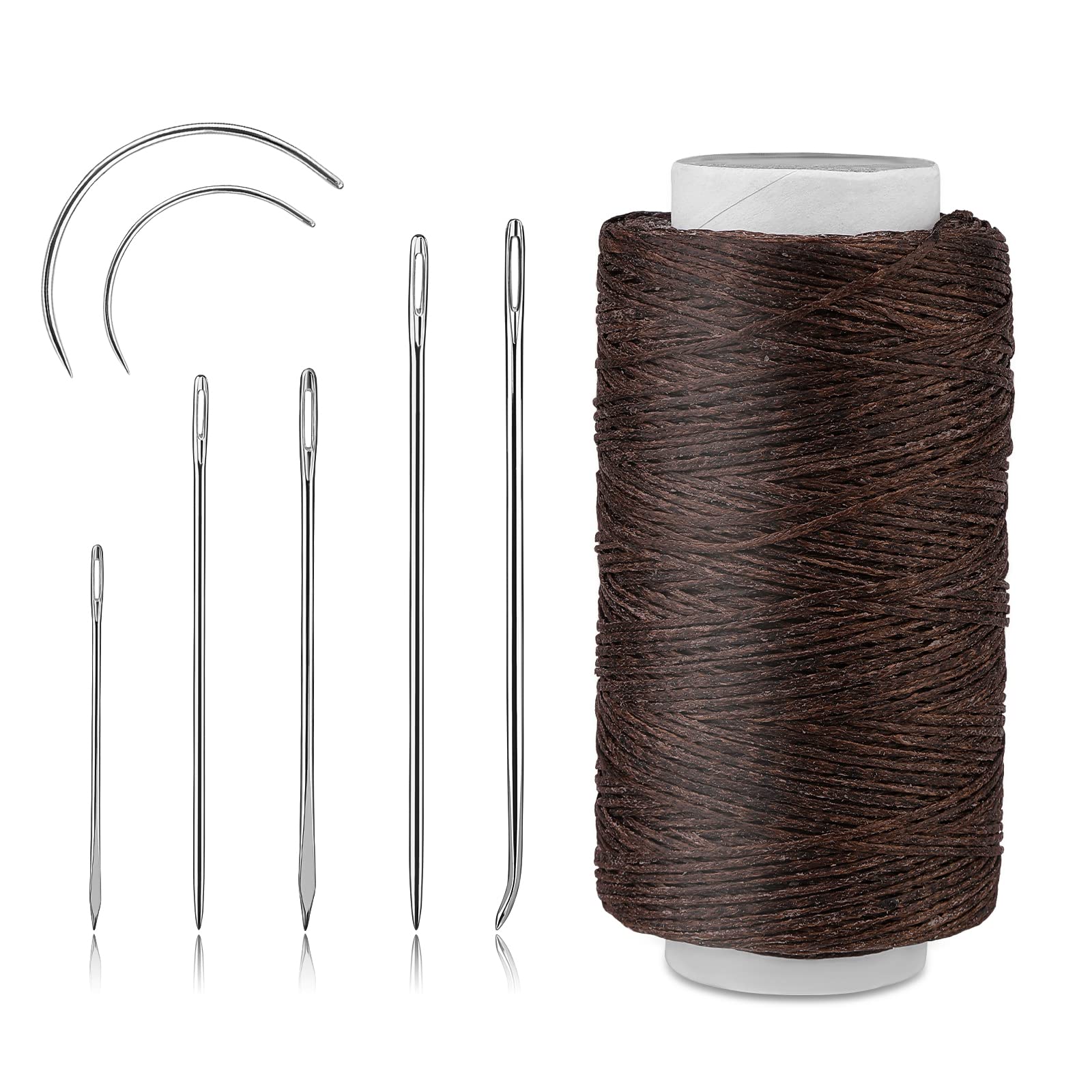 Fil à Coudre Cuir Ciré Sheens - 160m - Polyester - Pour Maroquinerie, Chaussures, DIY - Noir
