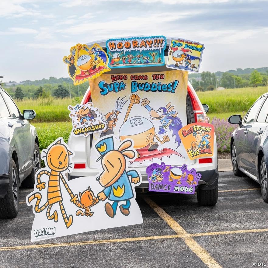 Fun Express Dog Man Supa Buddies Trunk-or-Treat Decorating Kit - 8 Pieces