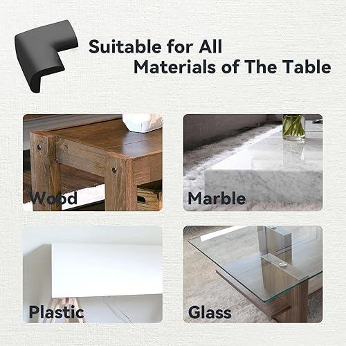 Miniatura 6 de Transportador de esquina prémium para bebé con adhesivo 3M para una máxima protección de bordes contra esquinas afiladas, protectores de esquina de