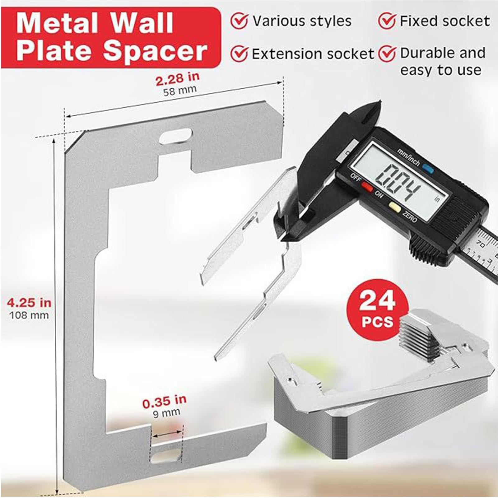 Luźny wylot Plug Fix Spacer, zestaw do naprawy przestrzeni elektrycznej | narzędzie do naprawy gniazd, zestaw do mocowania gniazdka elektrycznego, rozpórka do montażu na wylocie, naprawa wanny