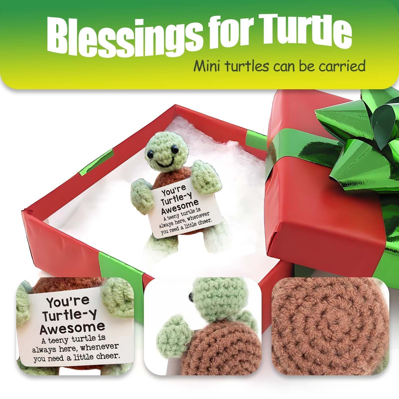 Positive Turtle Emotional Support Crochet Turtle Gifts for Women Emotional Support Gift - Image 3