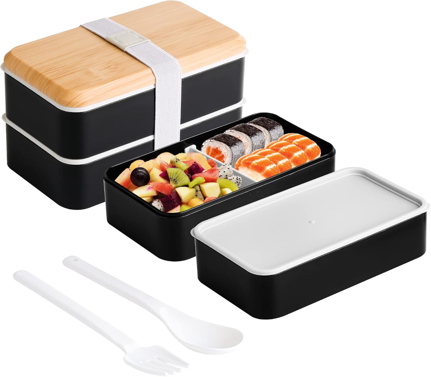 Premium Bento Lunch Box Set,1200 ml Japanese Bento Box for Adults