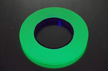 Half Inch x 45 Yards UV Blacklight Reactive Fluorescent Gaffer Tape Yellow