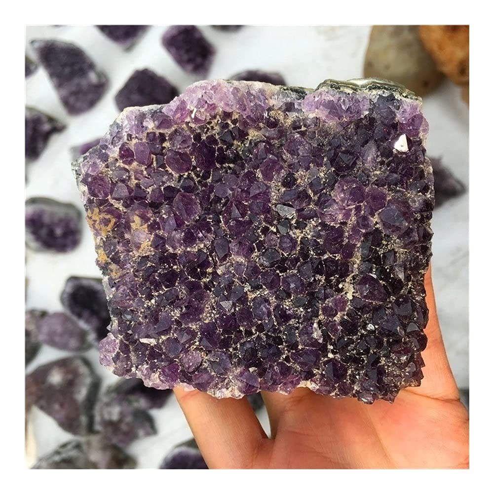 Cristal Natural en Bruto Espécimen de racimo de Amatista de Cuarzo de Cristal púrpura de geoda de Amatista Natural de artesanías de Piedra (Size : 200g)