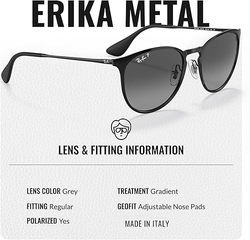 Miniatura 4 de Ray-Ban RB3539 ERIKA METAL Phantos Shaped Sunglasses for Men & Women with Official RAYBAN Eyewear Kit