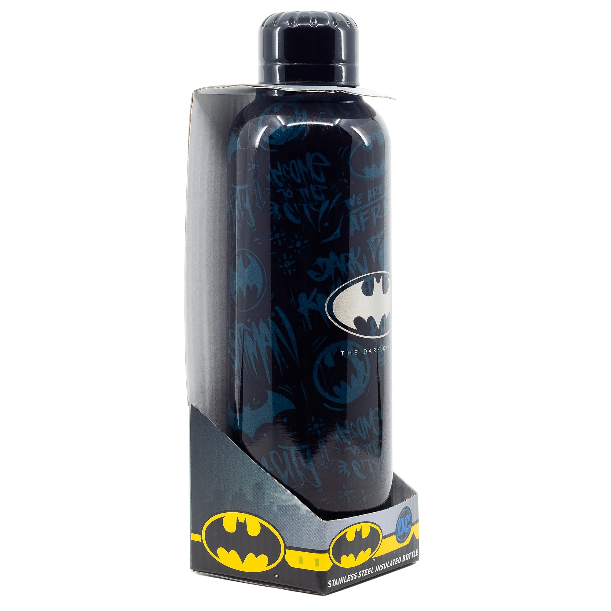 Stor Marvel - Bouteille transportable en Acier Inoxydable - Gourde réutilisable Batman - 515 ML