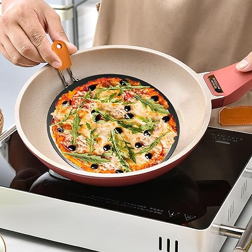 Miniatura 4 de Paquete de 2 anillos de tortilla de molde para panqueques de 8 pulgadas para plancha, anillo de tortilla con mango aislado, anillos redondos