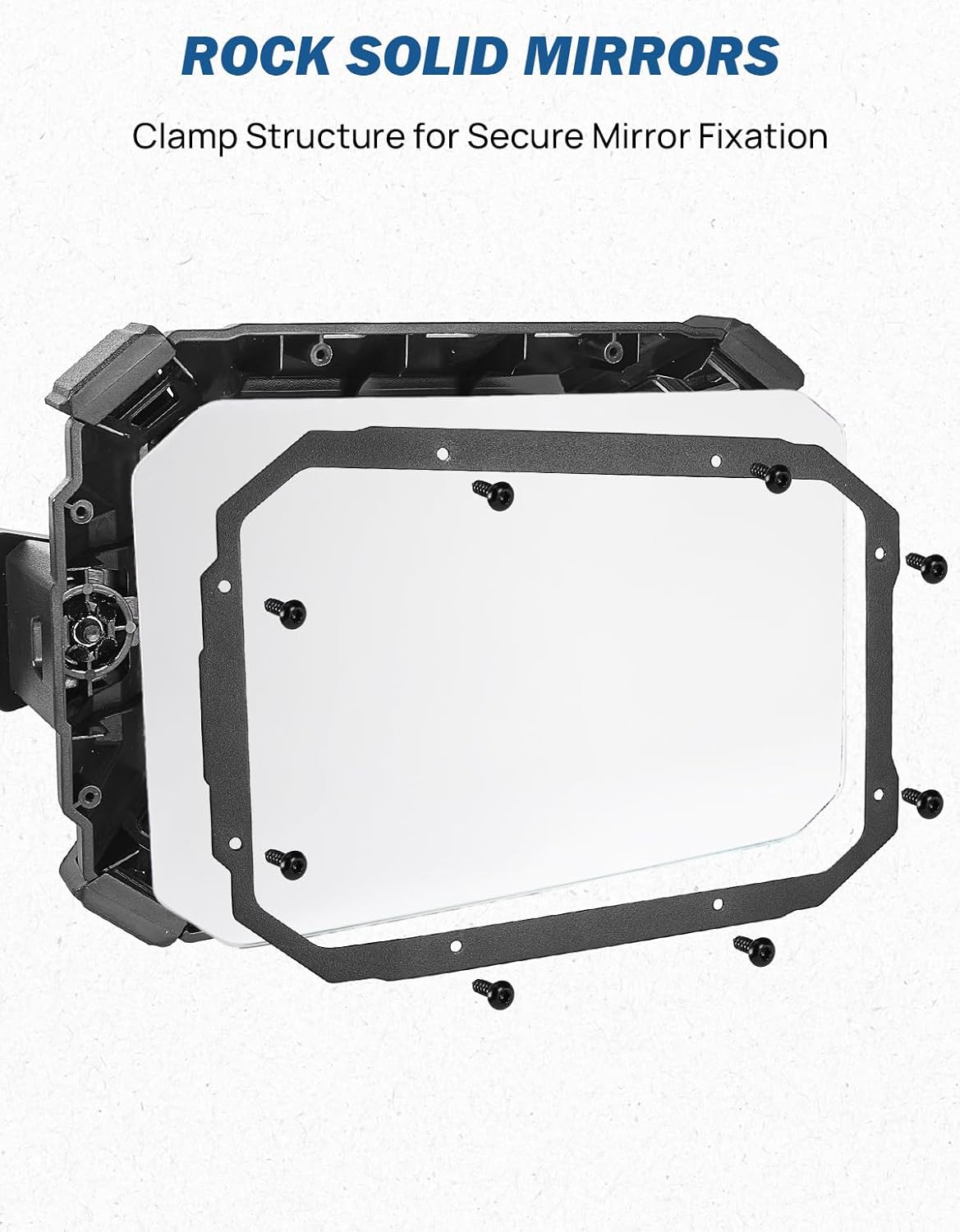 JOYTUTUS Mirrors Doors Off for 2018-2023 Wrangler JL/JLU & Gladiator JT (NOT FIT 2024 2025 Wrangler & Gladiator JT), Adjustable Anti-Vibration Design with Universal Ball Adapter for Phone Mounts