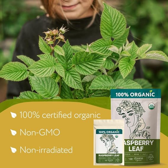 Pack of 3 Organic Raspberry Leaf Tea (6oz.)- Womens Health Support