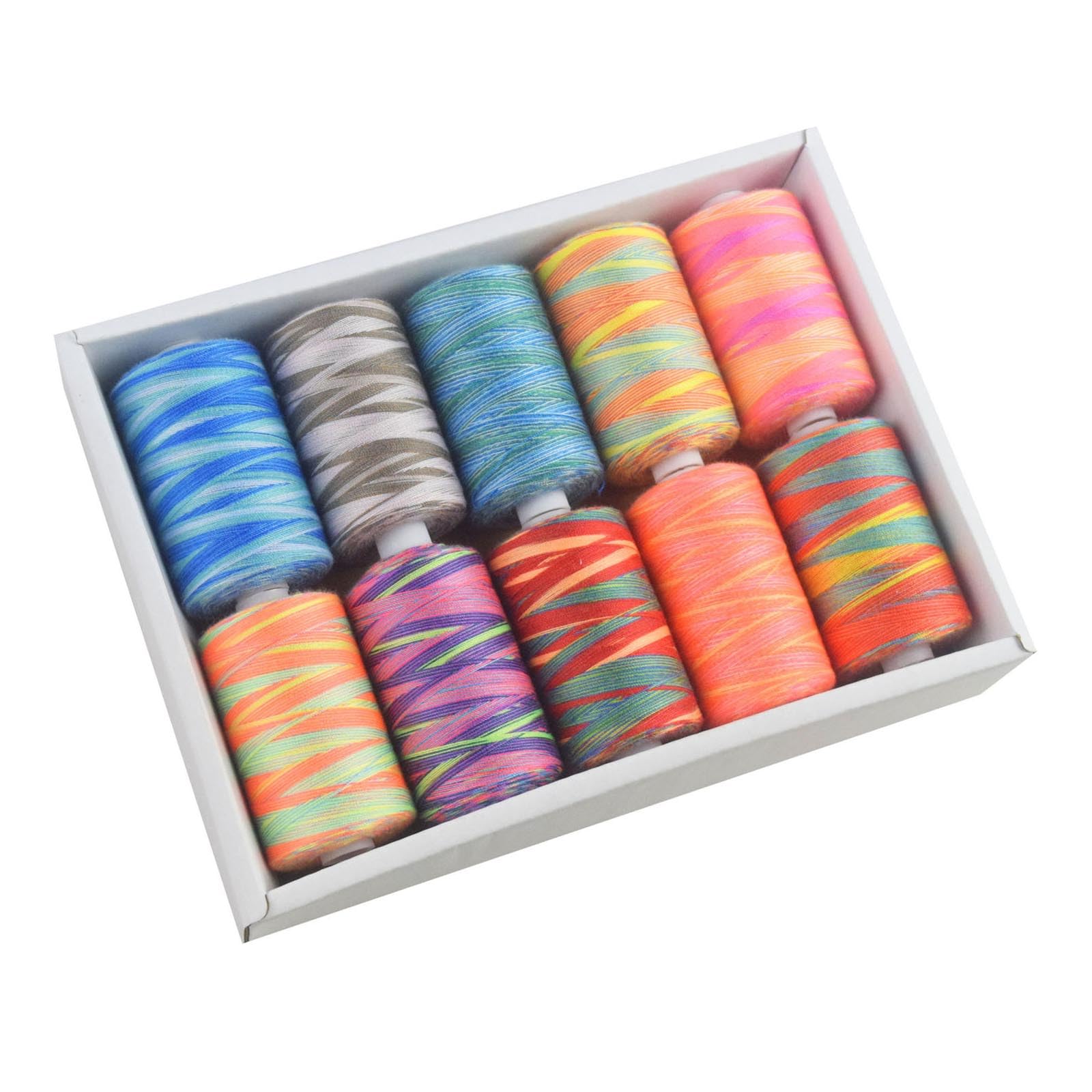 Yhplxyuus 10 Roll Polyester Sewing Thread for Sewing Machines Embroidery Craft Machine