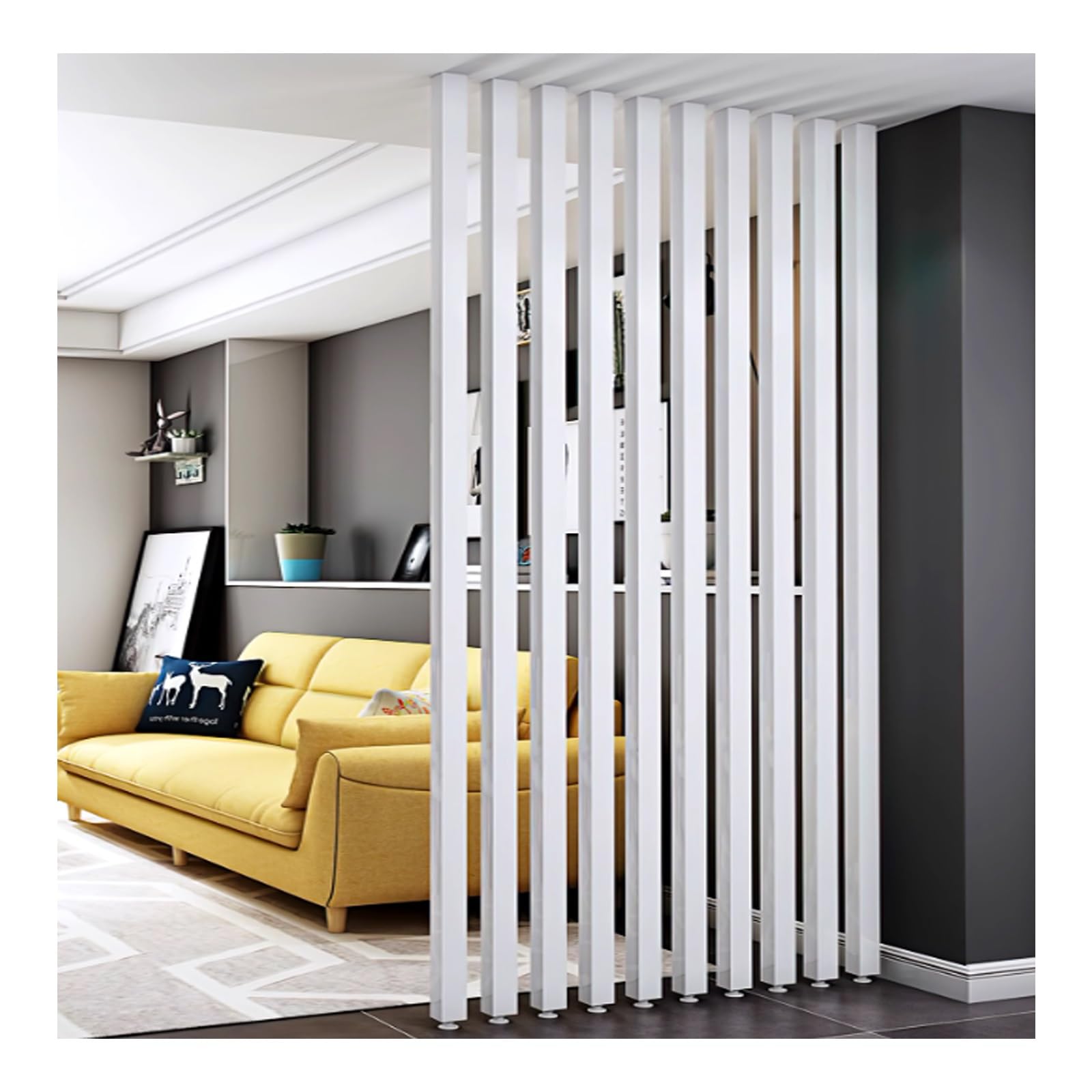 Aluminiowy ekran działowy, 6 patyczków, pusta kolumna przegrodowa, stylowa kratka wewnętrzna do małej przestrzeni, dekoracja idealna do salonu i werandy, 160 cm