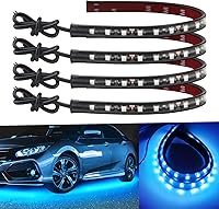 Vista 11 de Tira de luz LED de 12V 32CM Impermeable Tiras de luz LED verde para coches, motocicletas, carrito de golf, interior y exterior, barco marino 12V