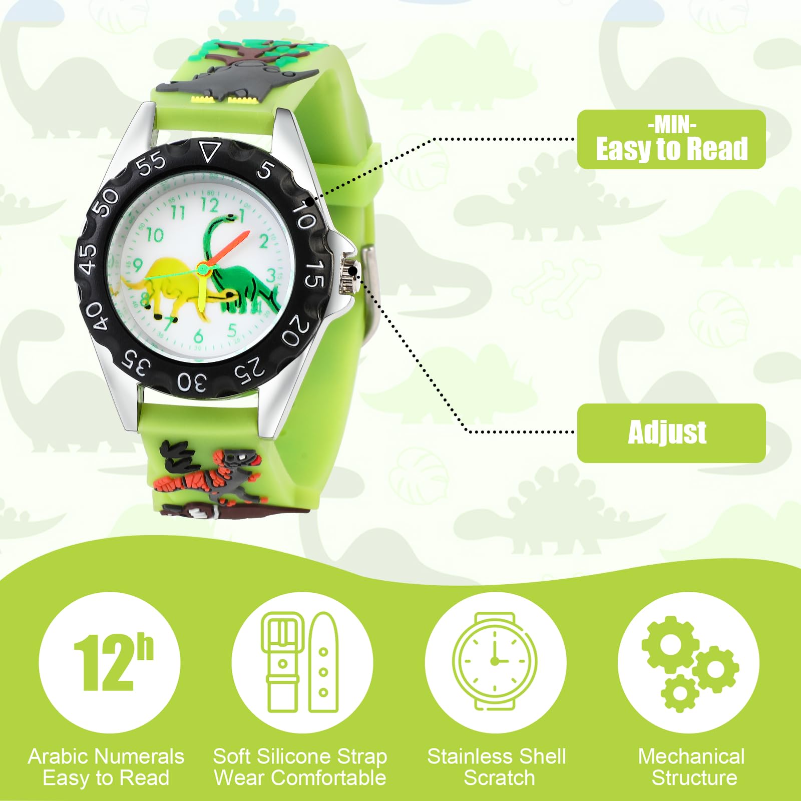 Cartoon Watch for Boys Reloj para Niños, Reloj de Pulsera Multifunción,Relojes para Niñas Niños de 3 a 12 años,Regalo para Hijos y Sobrinos