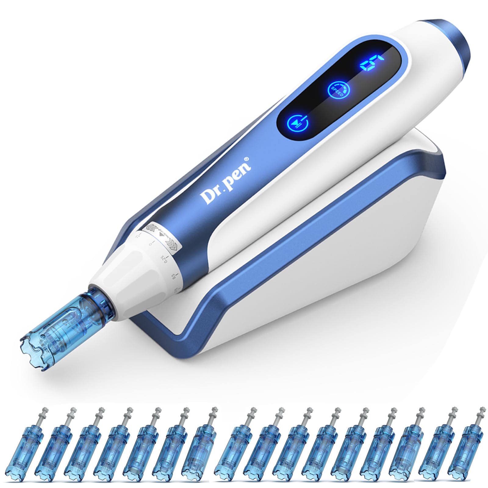 Pluma de Microneedling Pen Ultima A11 - Herramienta Inalámbrica para Cuidado de la Piel con 20 Cartuchos de Repuesto (8PcsX18Pins+6PcsX12Pin+6PcsXNano Round)