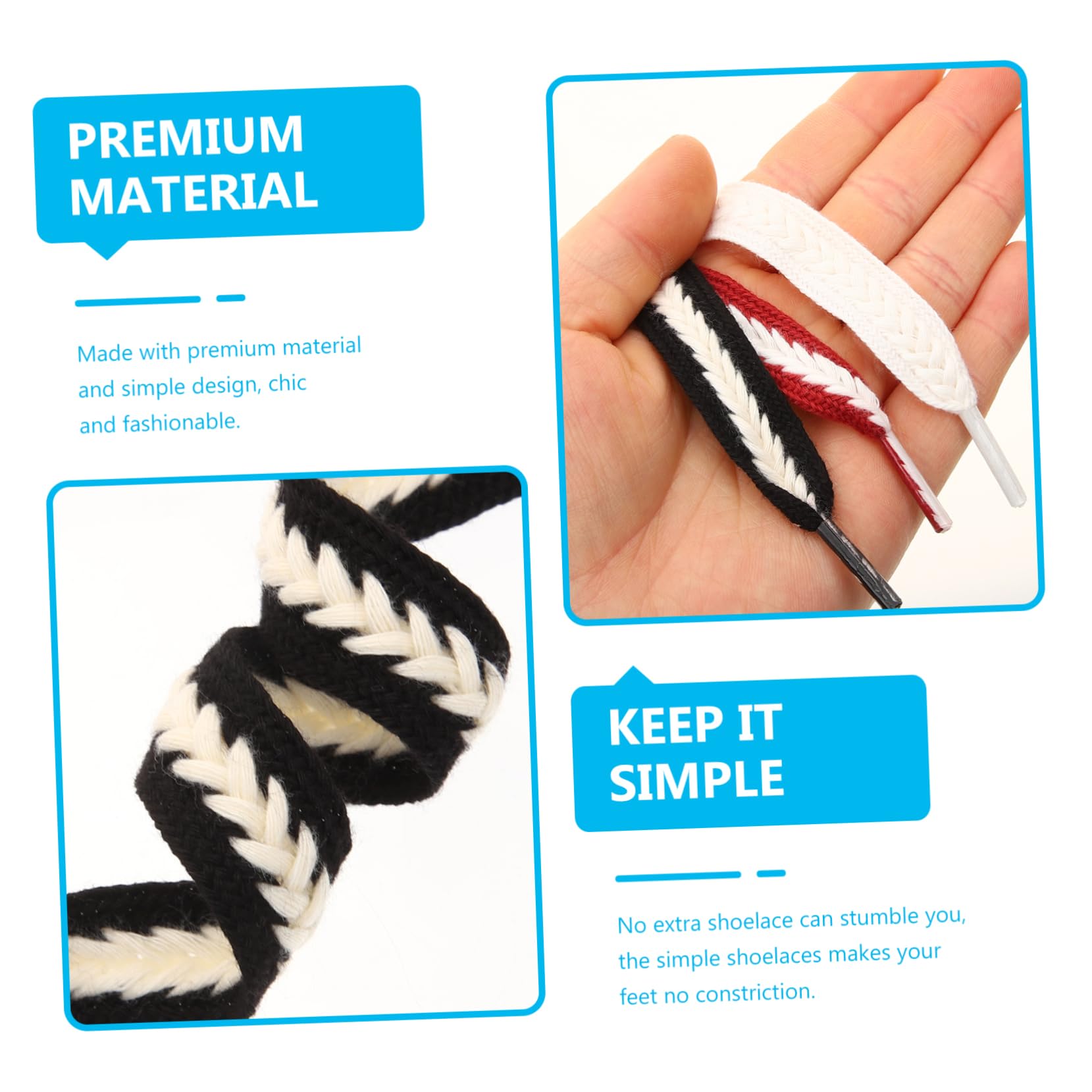 SOIMISS 9 Pares Cordones De Trigo Trenzado Cordones Para Botas Anchos De Alta Densidad Para Zapatillas De Poliester Botas Deportivas Poliéster Algodón