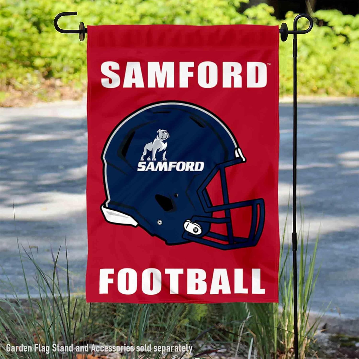Samford Bulldogs Football Helmet Garden Yard Flag - Image 2