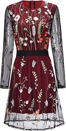Women's Semi Formal Round Neck Tunic  floral semi formal dress