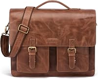 LEABAGS valódi bőr laptoptáska 15 colos férfiaknak és nőknek, válltáska 1
