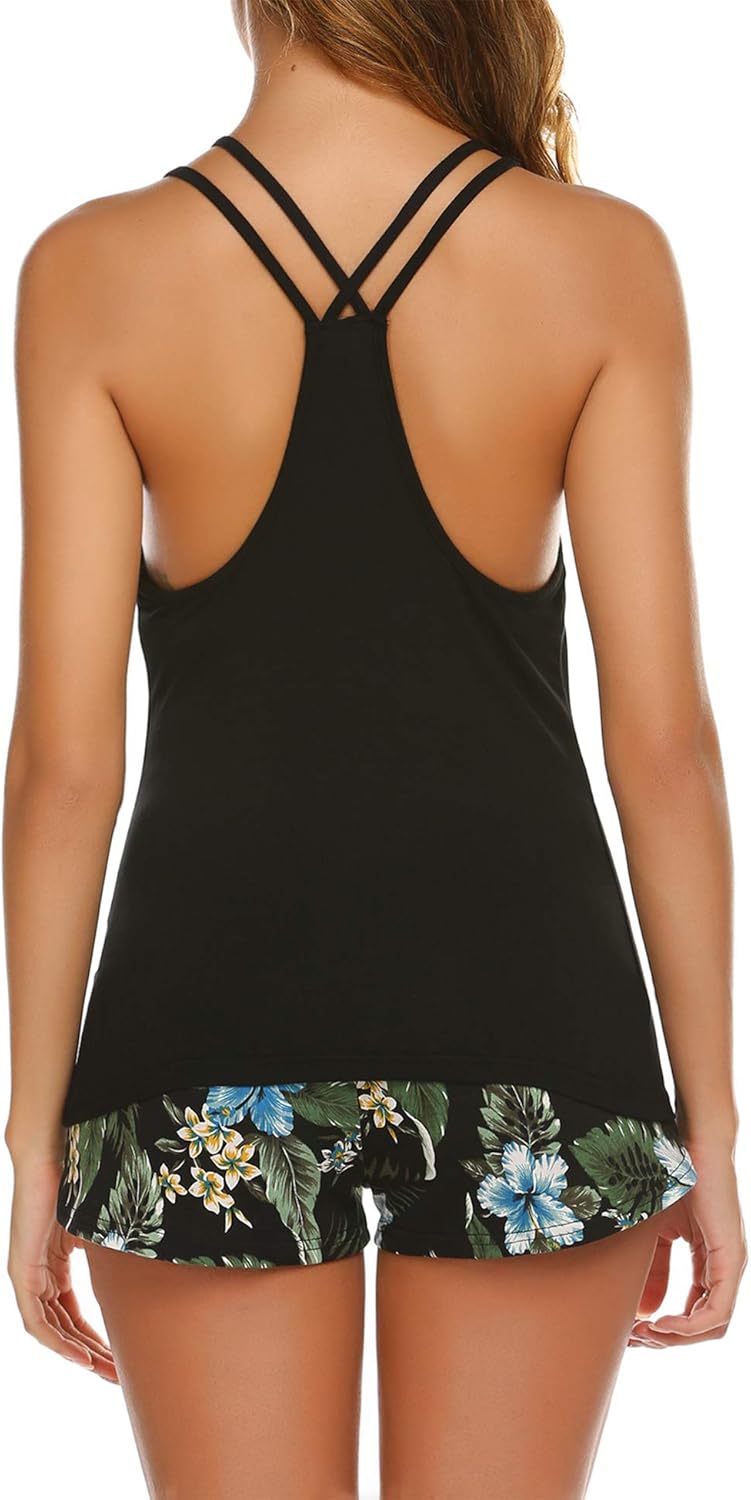 Ekouaer Womens Cami Pajama Set Sleeveless Racerback Tank Top Pjs Soft Sleepwear - Image 4