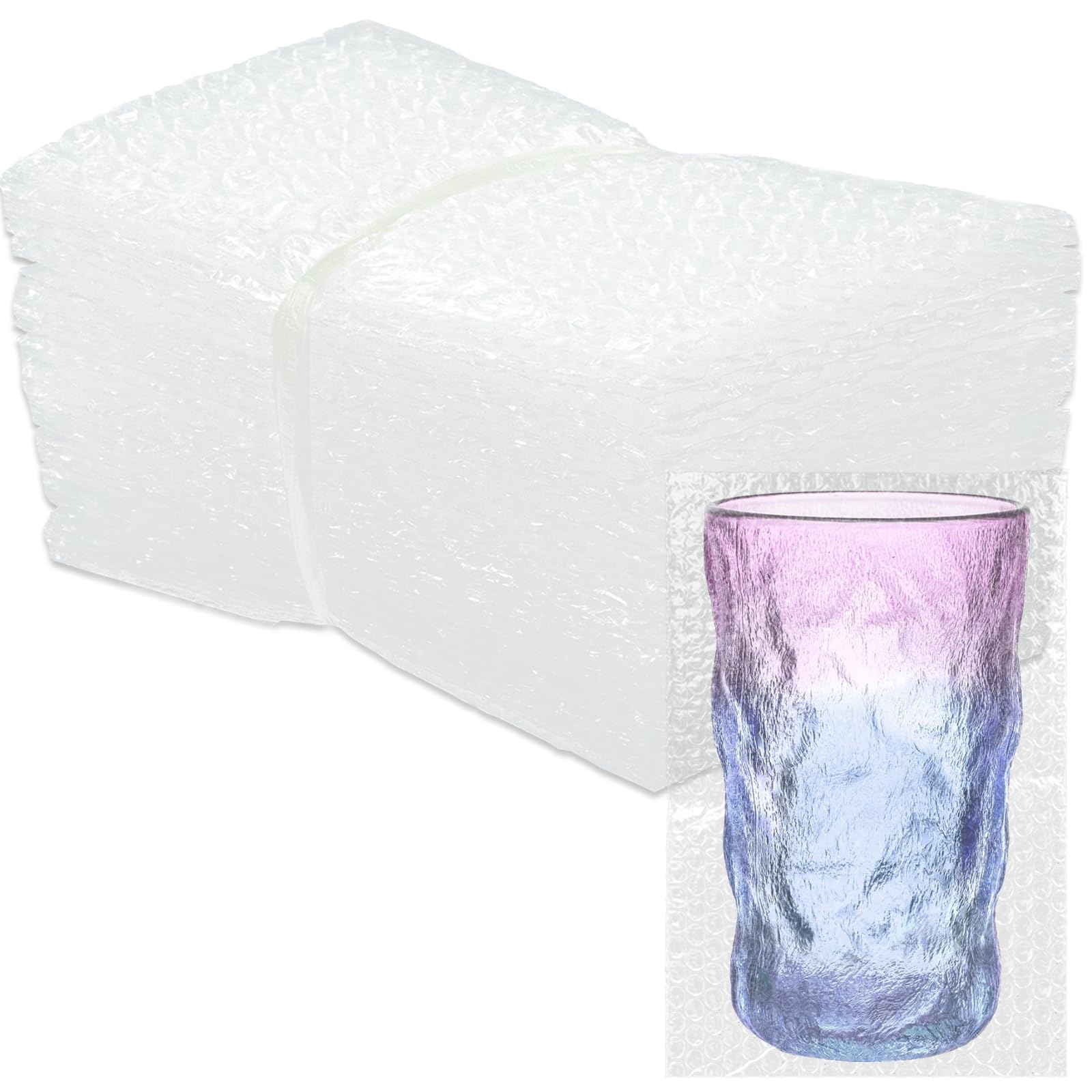 9"x12" Small Bubble Pouches Wrap, 50 Pcs Clear Bubble Out Bags for Packing & Shipping, Double Wall Bubble Cushioning for Moving, Fragile Small Items Storage