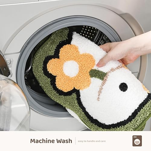 Miniatura 9 de Molesun Alfombras de baño de huevo, alfombras de baño de microfibra suave y absorbente, antideslizante y peluda, lavable a máquina, alfombras de