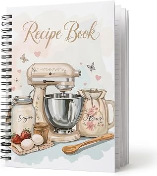 A5 Recipe Book for Own Recipes, Blank Recipe Book for Writing Personal Recipes, Recipe Notebook for Organising Family Dishes, Cooking Gift for Home Cooks and Food Lovers