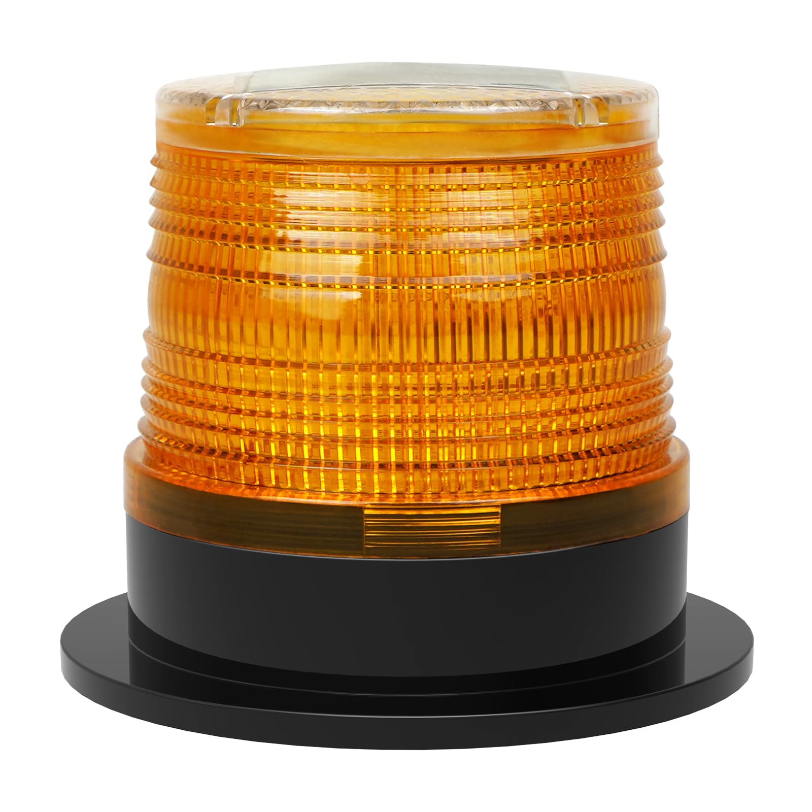 Aolyty Solar Strobe Warning Light, Magnetic Base, Yellow LED Caution Light