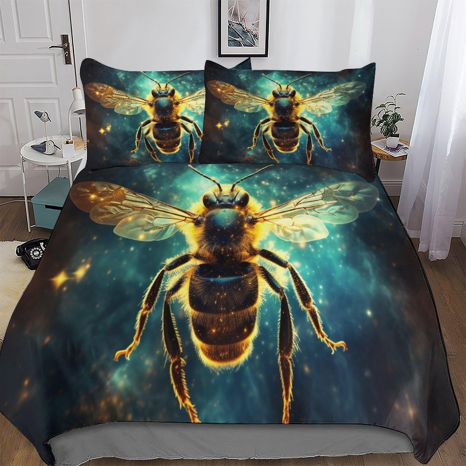 Housse de couette 220x240 abeille douce et respirante pour stopper la transpiration nocturne