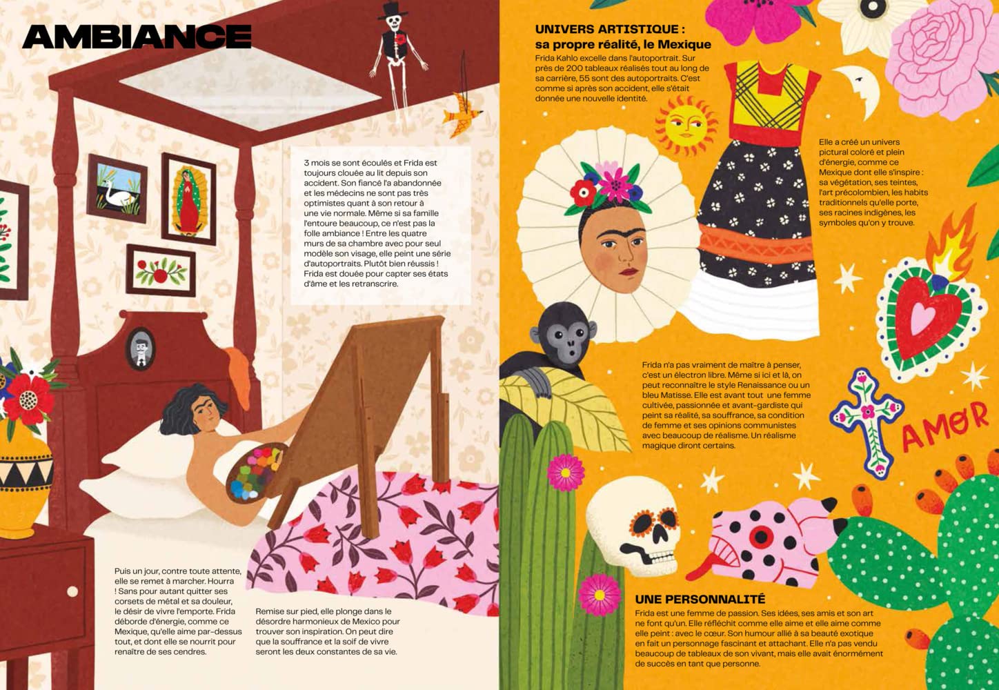 Frida & Diego: Die Geschichte einer großen Liebe. Die Lebensgeschichte des berühmten Maler-Ehepaars: Farbenfroh illustrierte Paar-Biografie. Kunstbuch ab 12 Jahren & für Frida-Kahlo-Fans