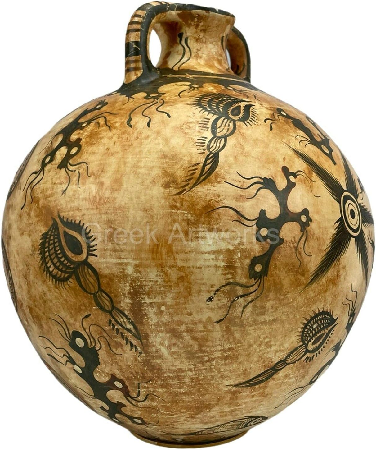 Minoan Vase Pottery Painting Octopus Ancient Greek Crete Ceramic Knossos Copy