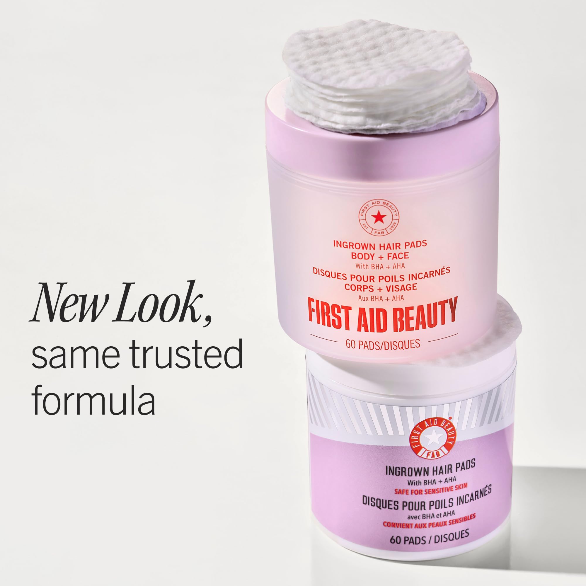 First Aid Beauty Eingewachsene Pads mit BHA und AHA – Tägliche Behandlung – 60 Pads