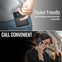 Vista 7 de Vinich Funda tipo cartera para iPhone 11 con soporte para tarjetas, bloqueo RFID, ranuras de crédito, función atril, a prueba de golpes, para Negro