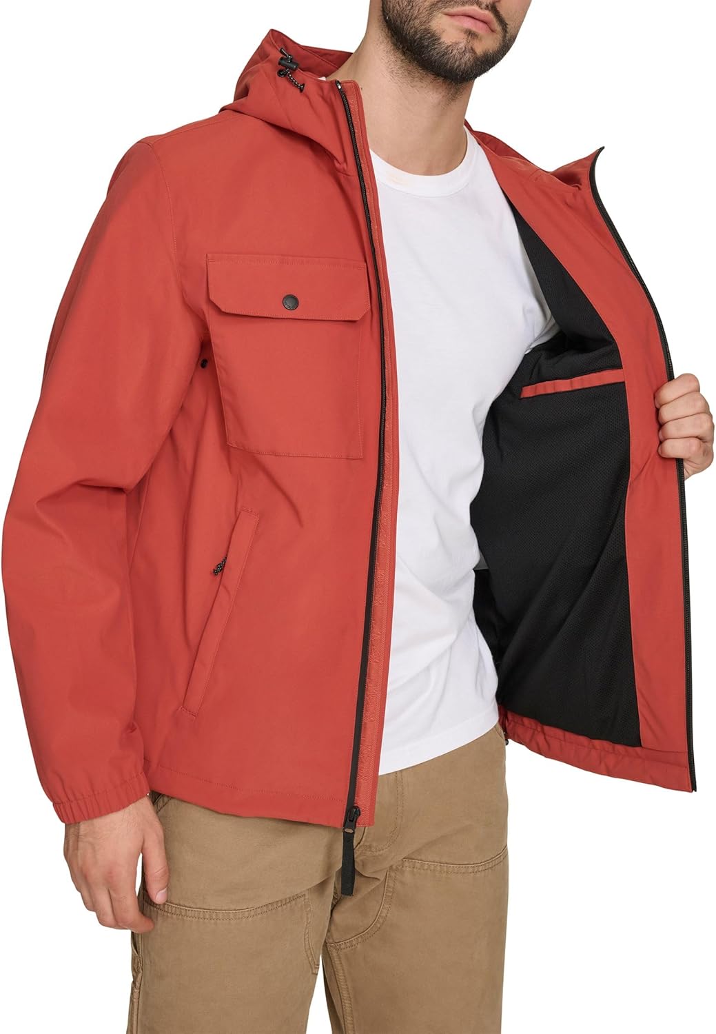 Levi's Men's Hooded Waterproof Arctic Cloth Rain Jacket - Image 5