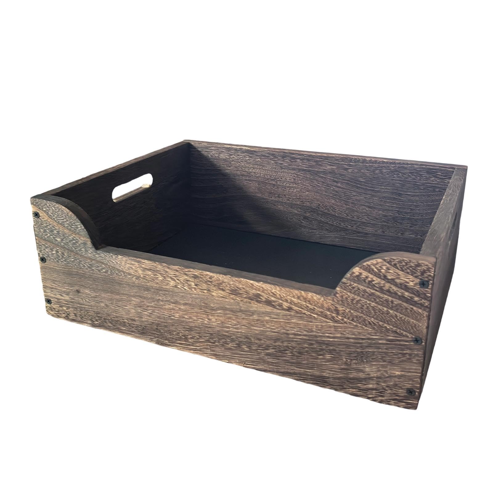 Katzentoilette aus Holz, halbgeschlossen, 44 x 34 x 14 cm, Ecktoilette für kleine und große Katzen unter 15 kg