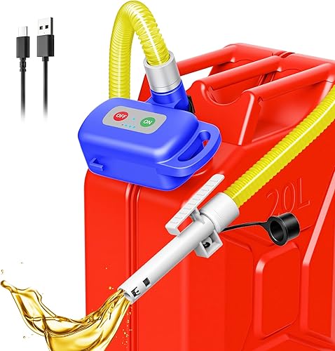 Bomba eléctrica azul de la transferencia de combustible, con el sensor de parada automática