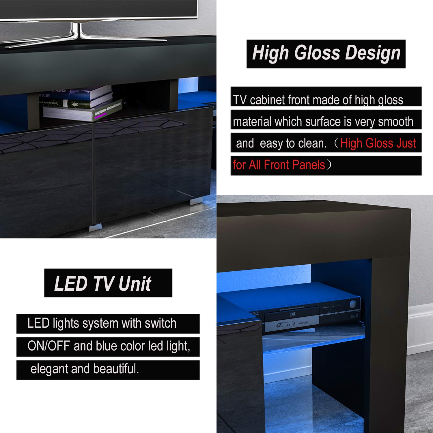 Corner TV Unit TV Stand Entertainment Center Dion