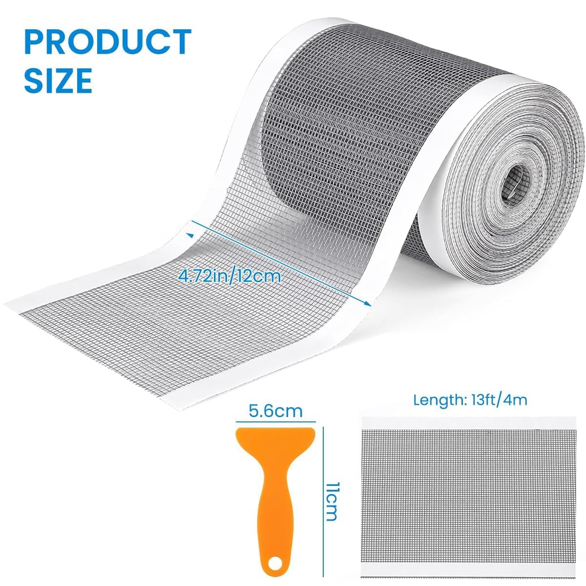 TEKCOOL Mosquito Net Repair Tape | Strong Adhesive & Waterproof Window Mosquito net Covering Mesh Tape for Door Tears Holes Screen Patch Repair (200Cm X 5CM) (Pack of 1). — Amazon image 2