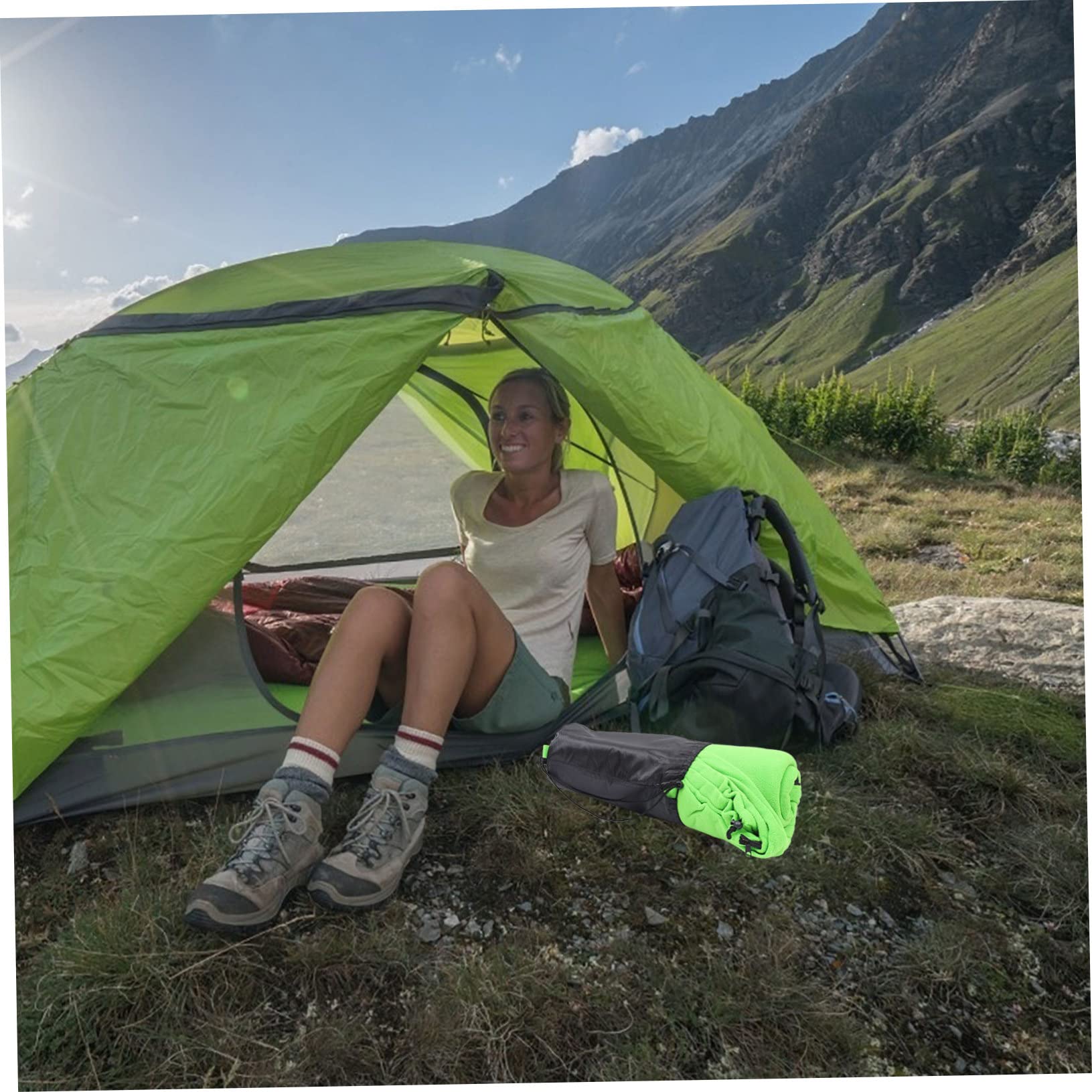 BESPORTBLE Couchage Chaud pour Adulte Portable et Léger pour Camping et Randonnée