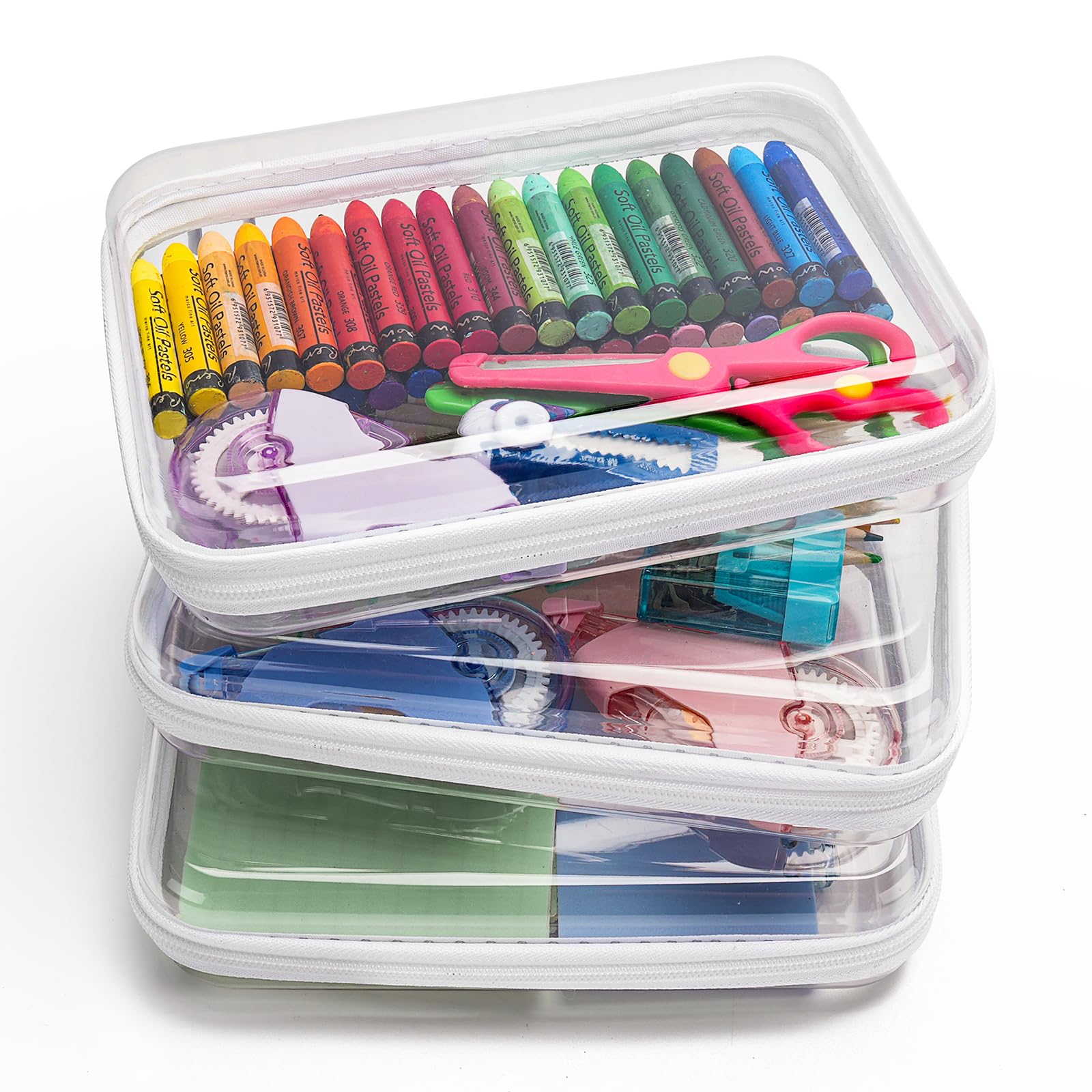Amazon.com: CoiiJoii 3PCS Clear Hard Shell Zipper Case,Portable