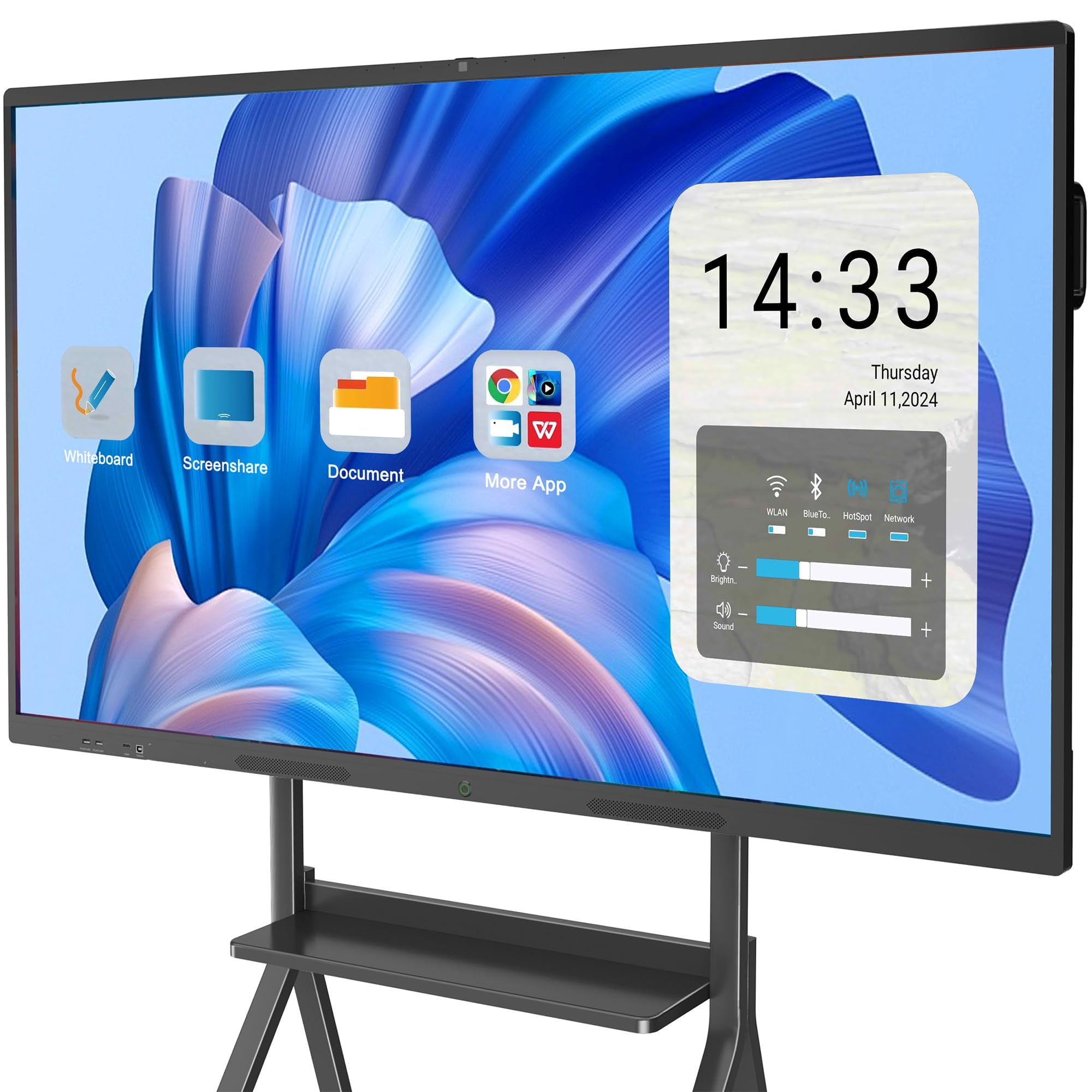 YCKJNB 55 inch 4K Touchscreen Smart Board, UHD Display Electronic Whiteboard, 8GB RAM, 64GB ROM, Built in Ultra High Definition Camera, Microphone, Support WIFI, Bluetooth, HDMI (Wall Mount Only)