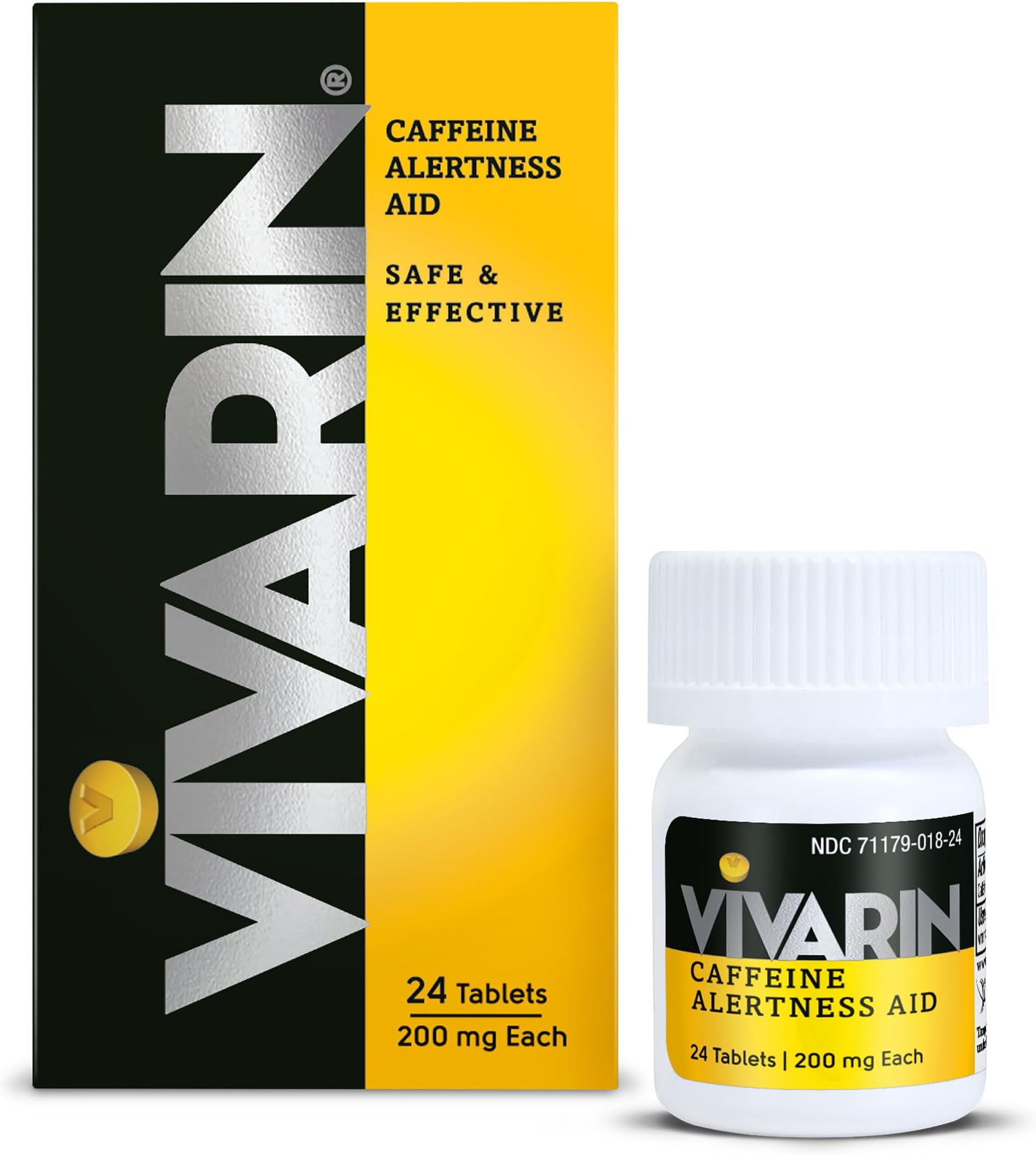 Vivarin Caffeine Pills 200mg, Energy Supplement, 24 Tablets