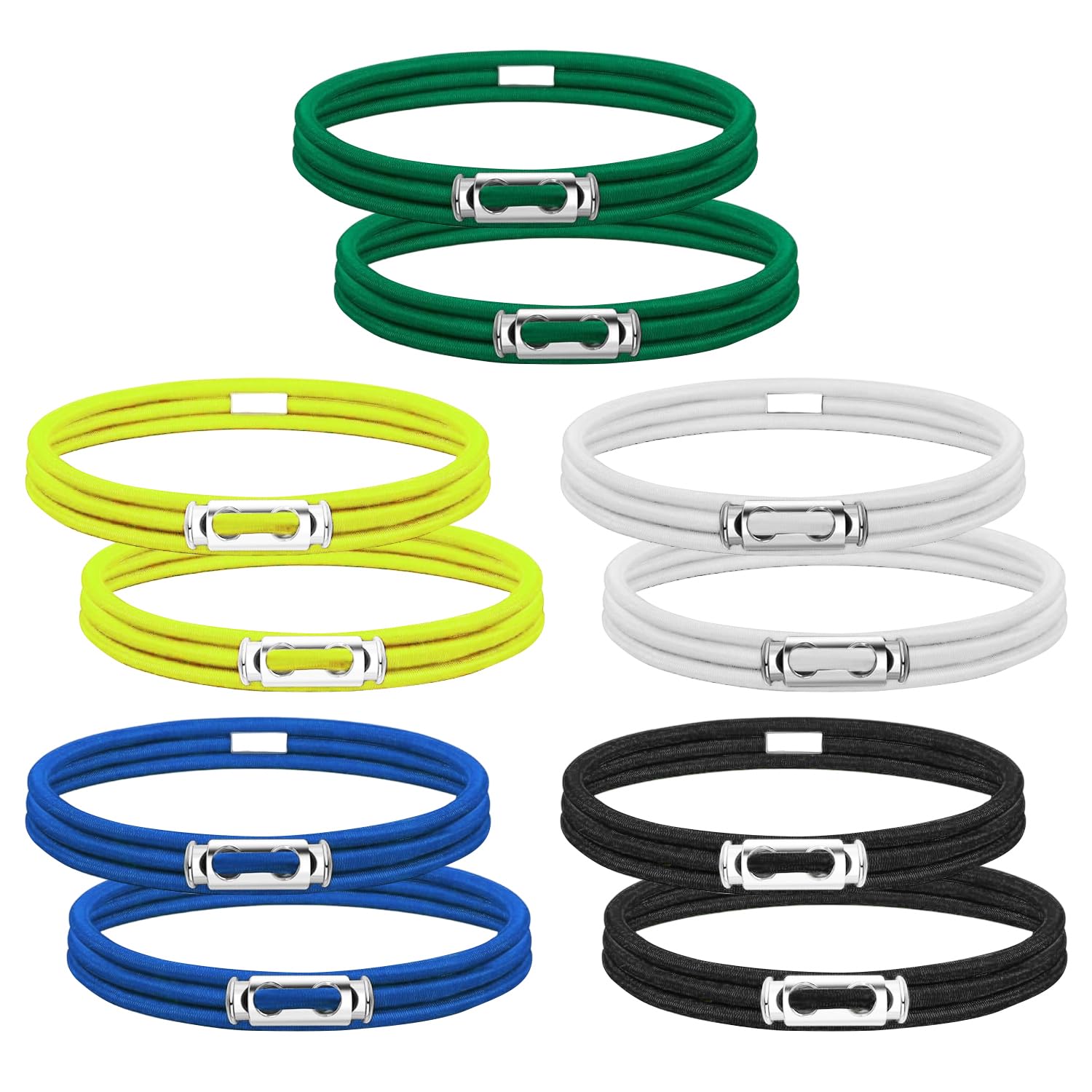 Rnskfg Mixed Color 10 Pieces Of Multi-Function Elastic Rope, Trash Can Fixing Strap, Adjustable Elastic Strap, Household Storage Strap.