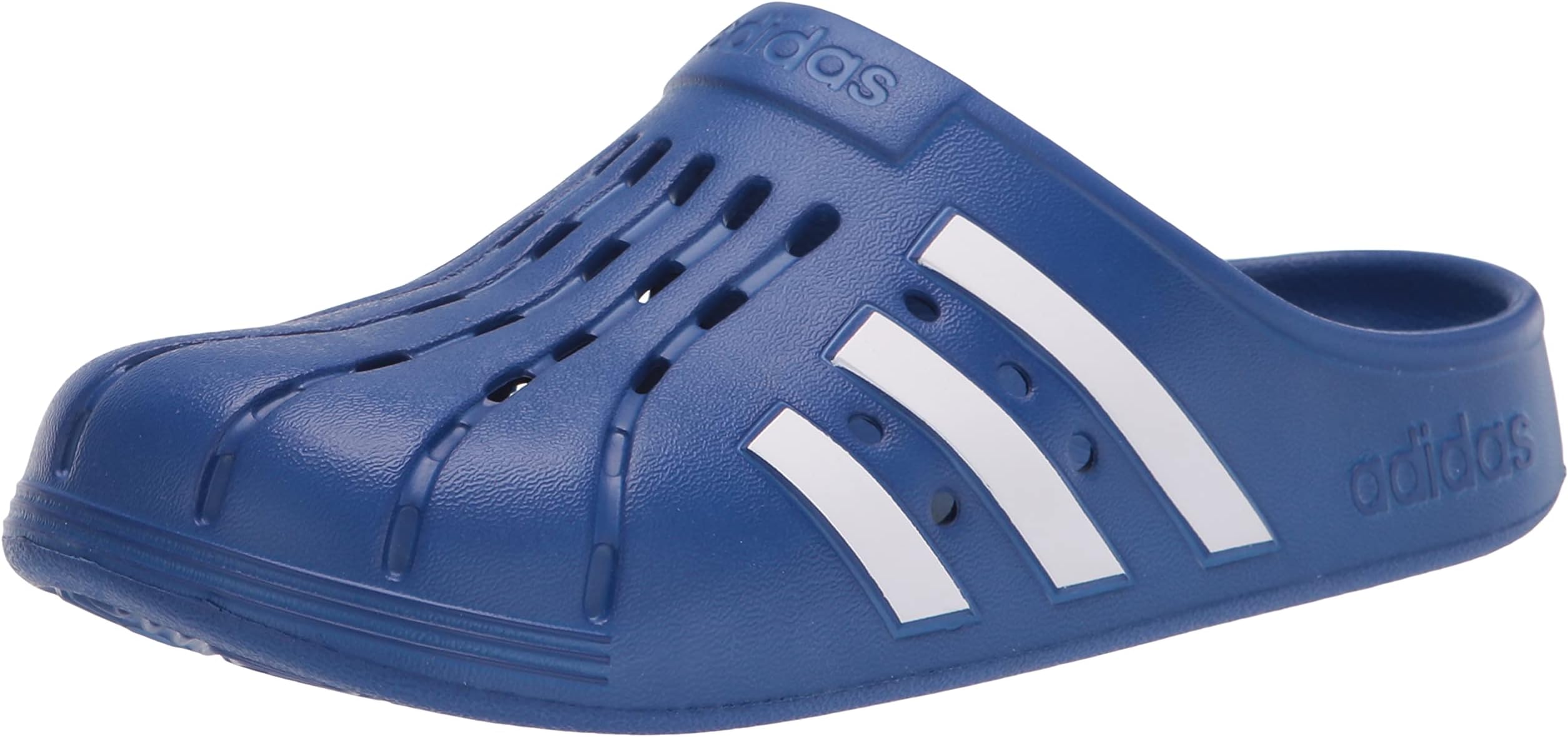 adilette white blue