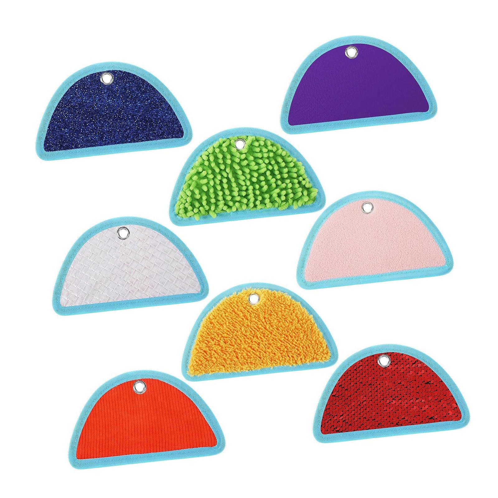 Ordinaryone 8Pcs Felt Sensory Mat For Autistic Children Cognition Tiles Textured Pad Preschool Education Exploration Toy Play Rugs