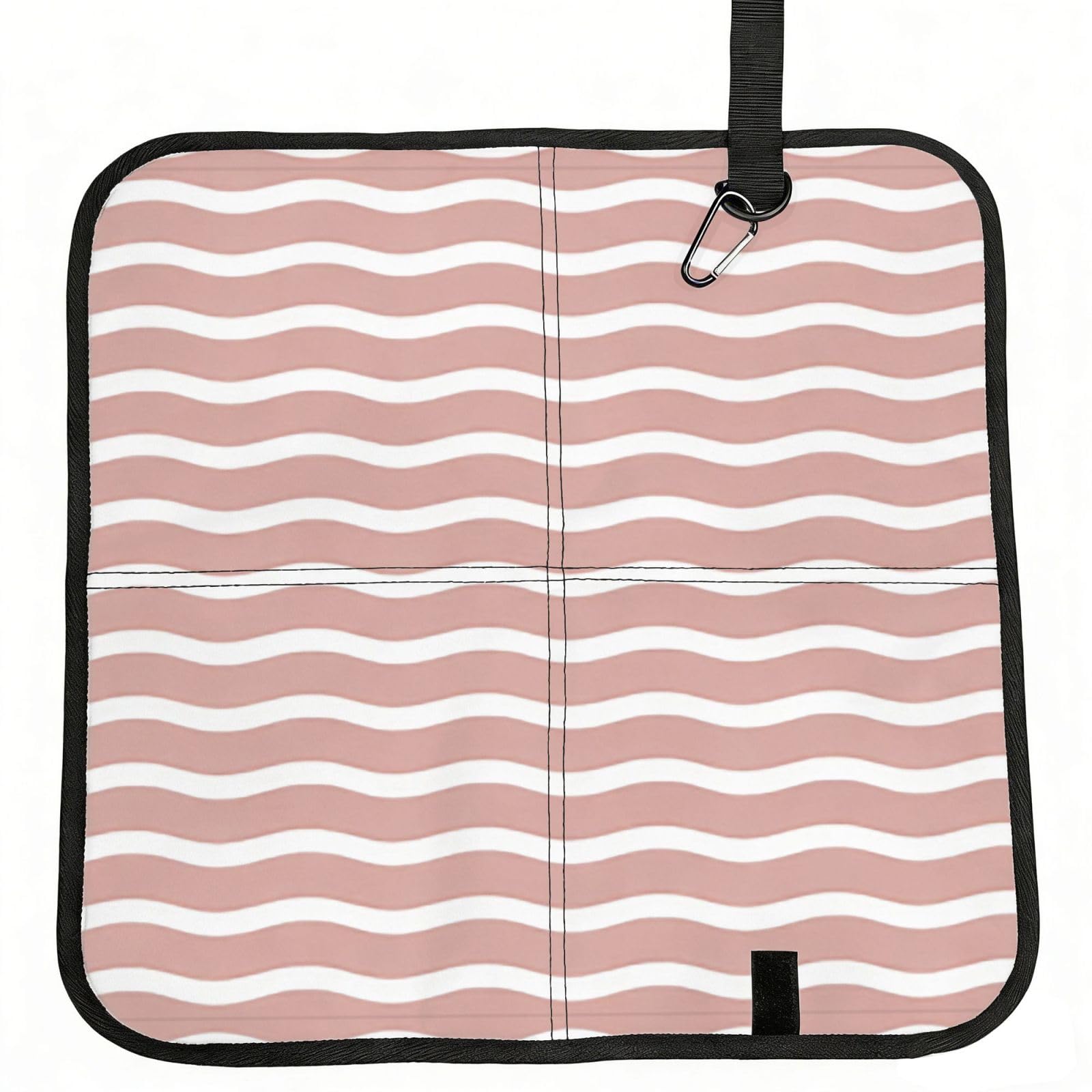 DUYIOKH Rosy Wave Print Foldable Portable Seat Cushion for World Cup Games, Camping and Outdoor Activities