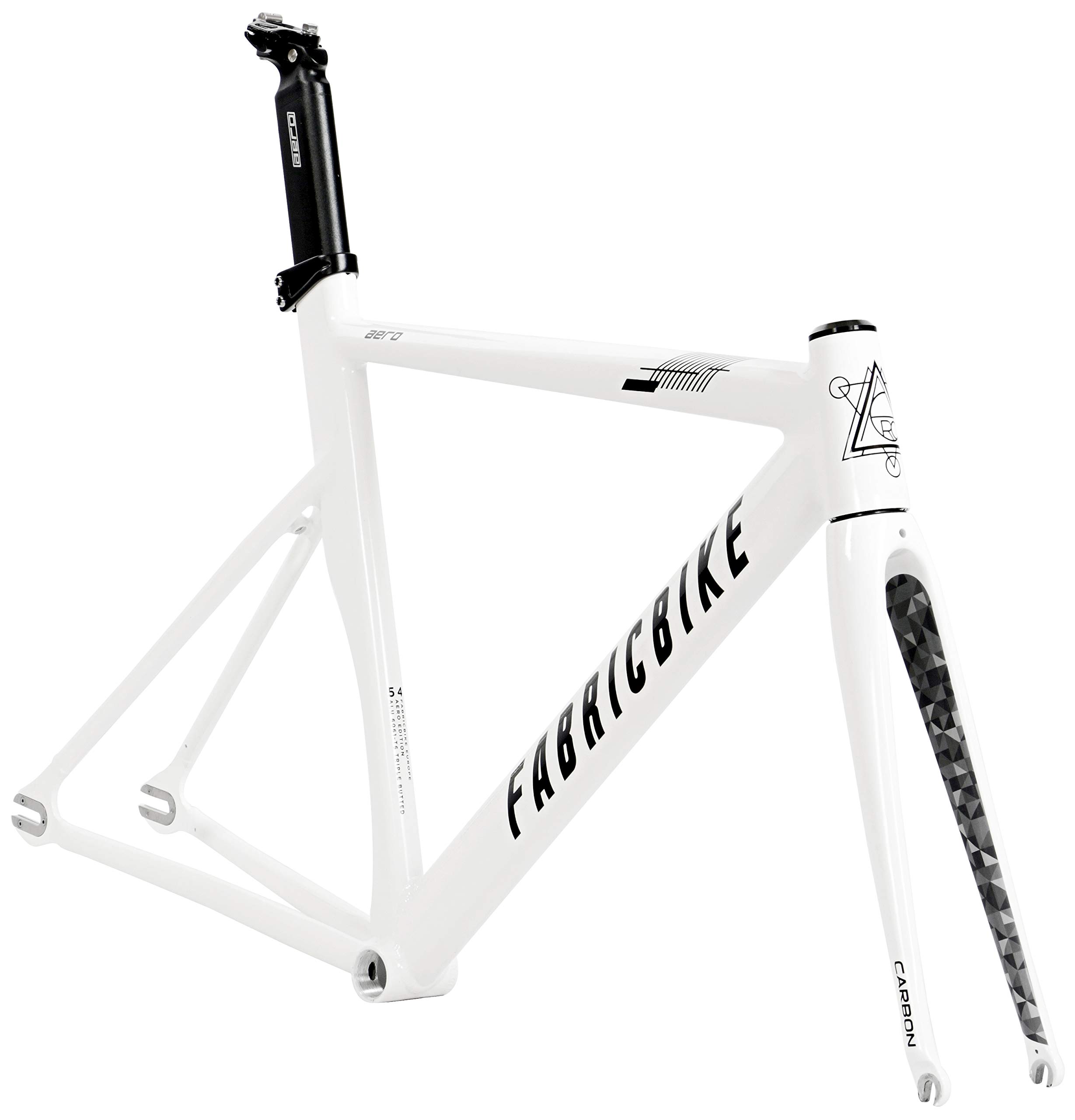 FabricBike Aero Fahrradrahmen Fixie, Fixed Gear Single Speed, Aluminiumrahmen und Carbongabel, 5 Farben, 3 Größen, 2,145 g (Größe M)