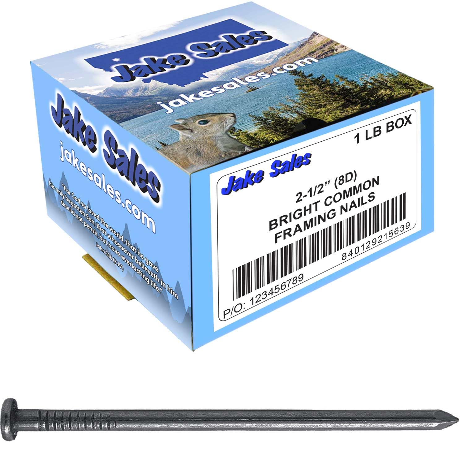 2-1/2 Inch Bright Common Framing Nail 8D