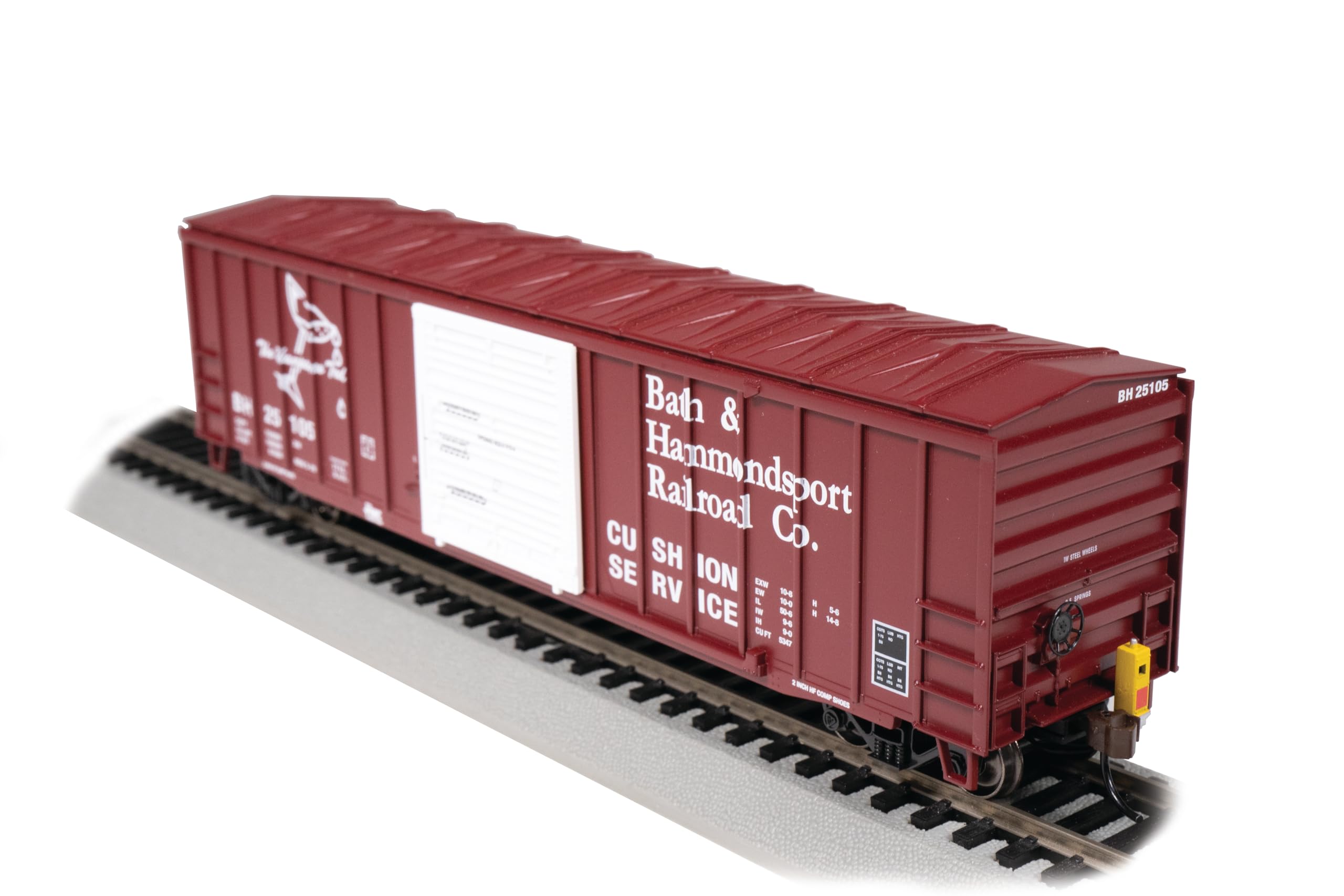 Bachmann Trains - 50' Outside Braced Box Car with Flashing End of Train Device - Bath & HAMMONDSPORT #25105 - HO Scale
